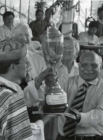 
2005 reunion with George Band, Norman Hardie and Col. Narrinder Kumar - Khangchendzonga Sacred Summit book
